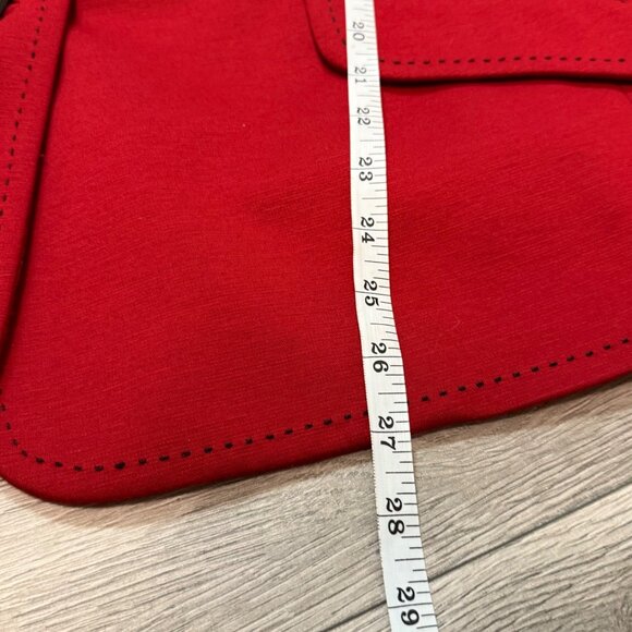 John Meyer Womens Blazer Jacket Plus Size 22W Red VTG Y2K Black Stitching Accent - Picture 8 of 16